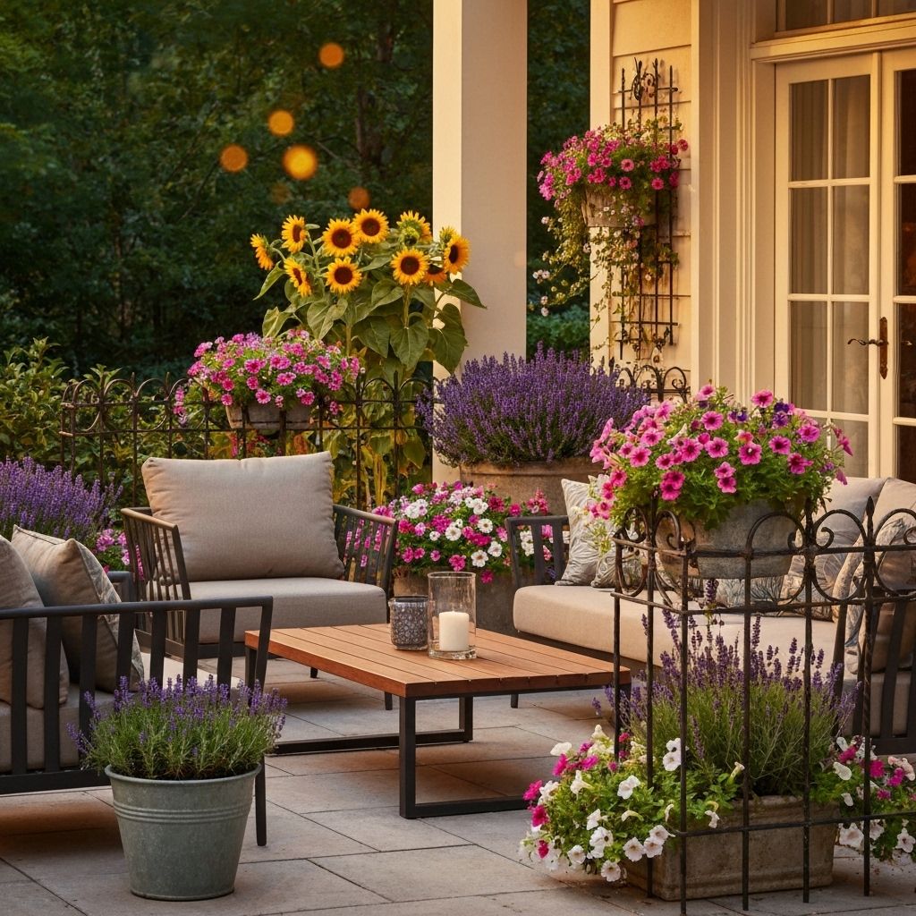 Decorated patio
